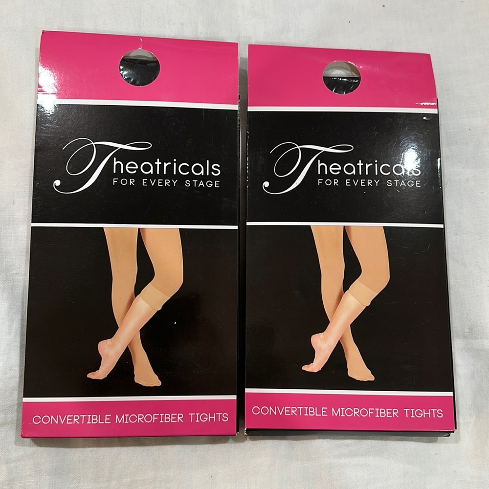 Theatrical's Black convertible microfiber tights Child Large
